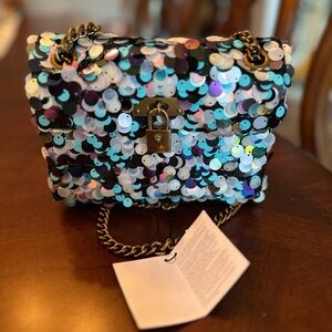 Kurt Geiger London Mini Brixton Sequin Crossbody Bag NWT and Dust Bag